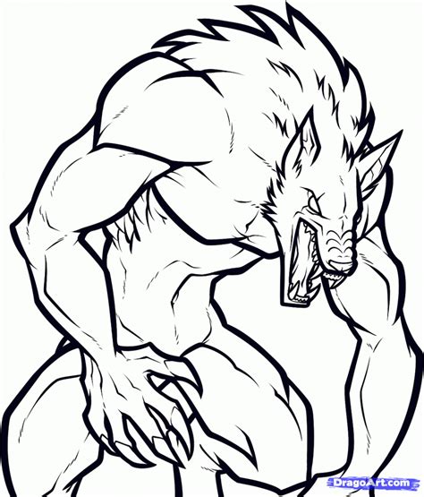 Werewolf Drawing Tutorial at GetDrawings | Free download