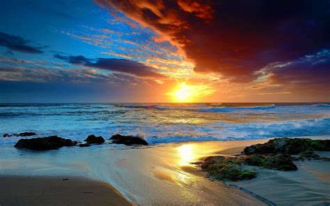 Beach Sunset Desktop Wallpapers - Top Free Beach Sunset Desktop Backgrounds - WallpaperAccess