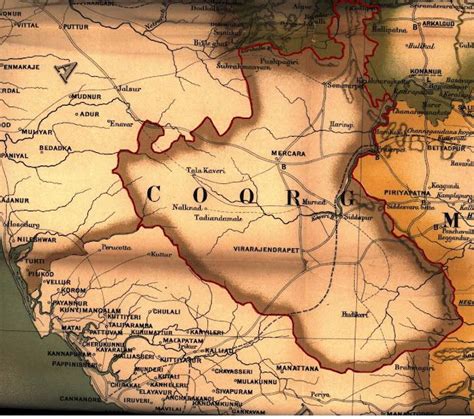 Ancient Coorg Map | Ancient maps, Travelogue, Romantic novel