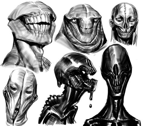 03-20-2015 Smiling Faces | Scary art, Concept art characters, Creepy art