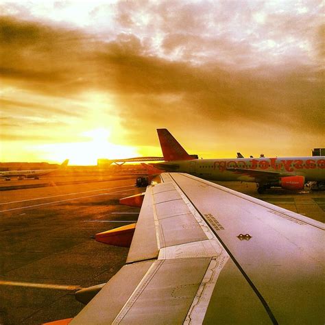 fly, travel, sunset, sky, clouds, cloud, airport, plane, sunlight ...