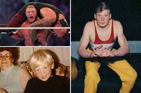 Brock Lesnar through-the-ages from angelic kid, to high-school wrestling champ and hulking WWE ...