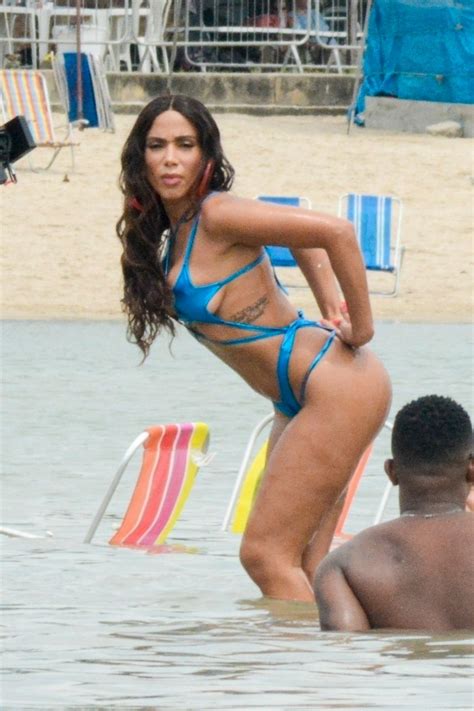 ANITTA in Bikinis on the Set of a Music Video at a Beach in Rio de ...