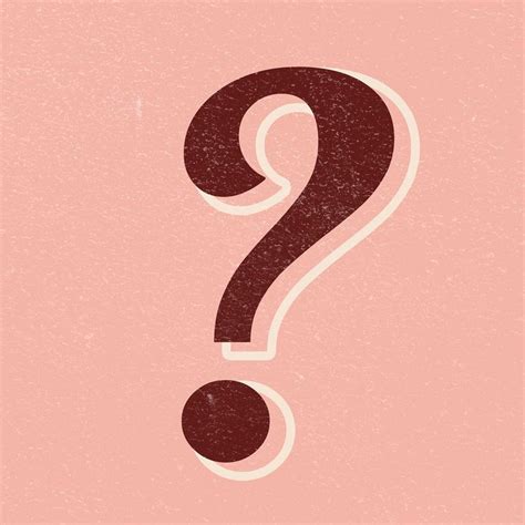 a question mark on a pink background