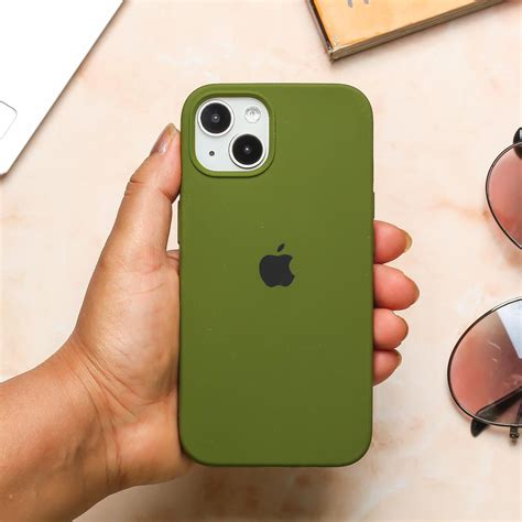 Dark Green Original Silicone case for Apple iphone 13 Mini – The Hatke