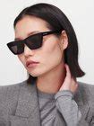 Black Mica cat-eye acetate sunglasses | Saint Laurent | MATCHESFASHION US
