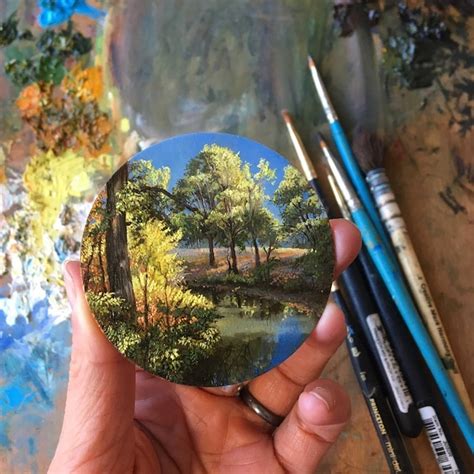 Artist Paints Exquisite Miniature Landscapes Based on Bike Routes She’s ...