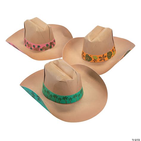 Luau Cowboy Paper Hats - 12 Pc. | Oriental Trading