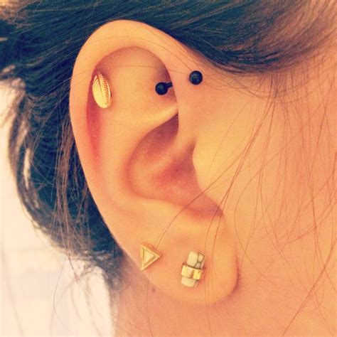 My forward helix, backward helix, and two lobes. My cartilage ear piercings are my favourite ️ ...