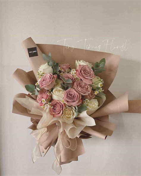 (Pre order item : 3 Days) 20 vintage roses bouquet - Tiny Times Florist