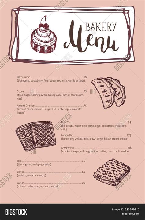 Bakery Menu Templates