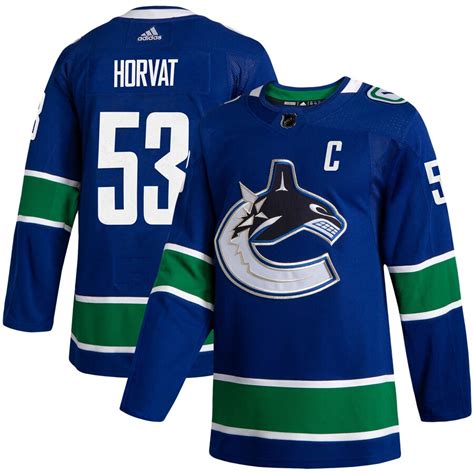 Men's Vancouver Canucks Bo Horvat adidas Blue 2019/20 Home Authentic ...