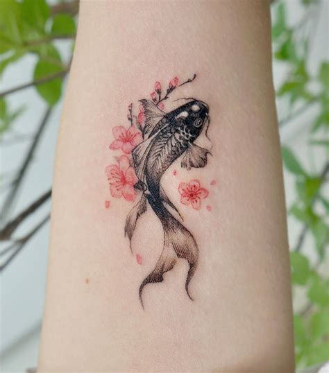 Koi Fish And Cherry Blossom Tattoo: A Symbol Of Beauty And Resilience