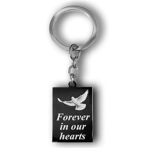 Personalized Forever In Our Hearts Key Chain Gift | Keyring Present | Heart keychain, Engraved ...
