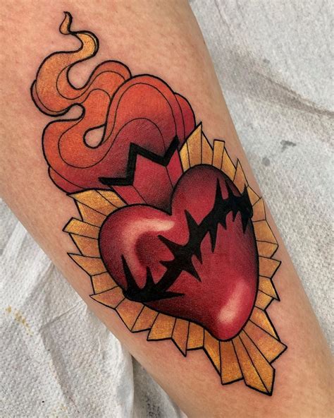 #Tattoos,sacred heart tattoo Heart Tattoos Meaning, Simple Heart Tattoos, Sacred Heart Tattoos ...
