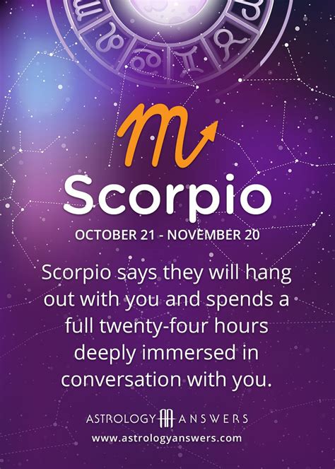 Scorpio Daily Horoscope | AstrologyAnswers.com | Scorpio zodiac facts ...