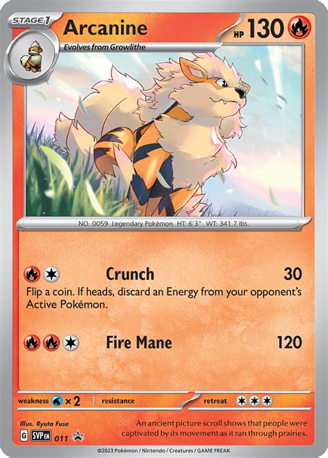 Arcanine SV Black Star Promos Pokemon Card | Pikawiz