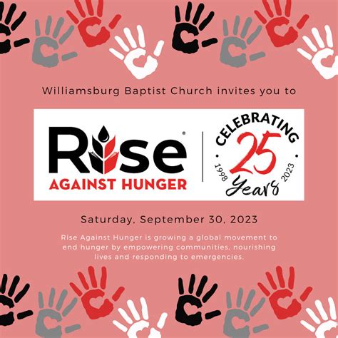 Rise Against Hunger (Sept. 2023) - Williamsburg Baptist Church