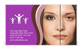 Before And After Makeup Transformation Of A Woman's Face Business Card Template & Design ID ...