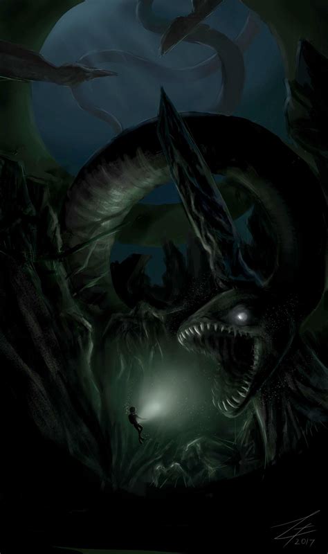 SCP-3000 | Sea monster art, Dark fantasy art, Scary sea creatures