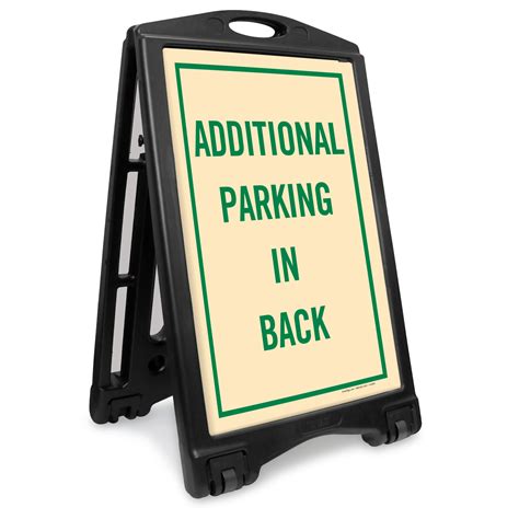 Additional Parking In Back Sign | Sidewalk Sign On Wheel Kit, SKU - K-Roll-1053