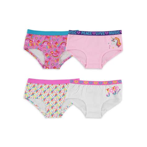 JoJo Siwa - Jojo Siwa Girls Stretch Hipster Briefs Underwear, 4-Pack Sizes 6-10 - Walmart.com ...