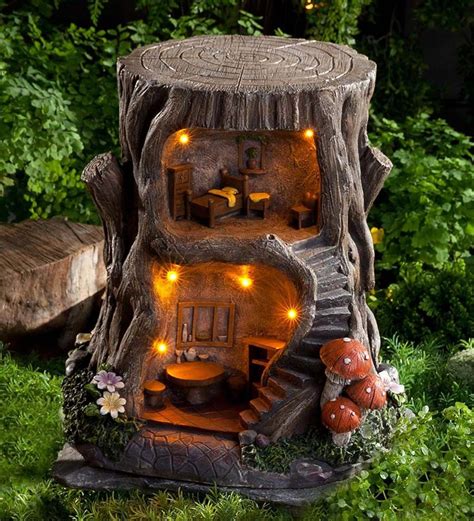 Lighted Fully-Furnished Fairy Dream House - Walmart.com | Fairy garden diy, Miniature garden ...