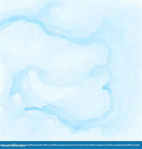 Light Blue Watercolor Background Hand Painted on White Stock Photo ...