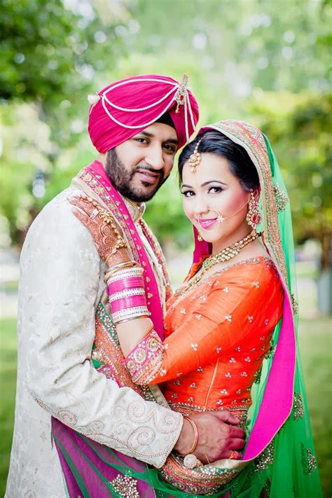 Punjabi wedding bride and groom photography