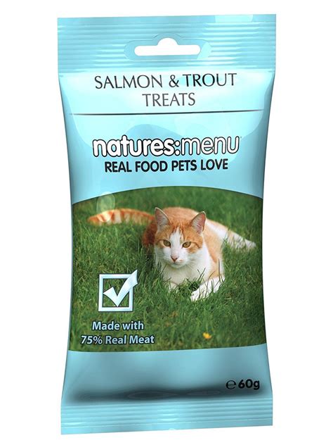 Natures Menu Real Meaty Cat Treats with Salmon and Trout - 60g [NMSTT]