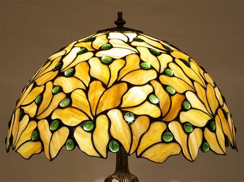 Tiffany Lamp 40 cm (16 in) Maple, Tiffany Desk Lamp, Tiffany Lamp, Desk Lamp, Lamp | Stained ...
