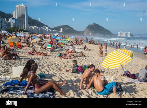 People sunbathing, Copacabana beach, Rio de Janeiro, Brazil Stock Photo - Alamy