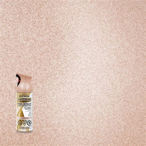 Rust-Oleum Universal Pearl Metallic Spray Paint And Primer in One in Champagne Pink, 340 G ...