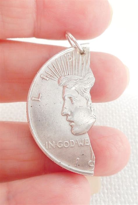 Vintage Silver Lady Liberty Cut Dollar Pendant 1920'… - Gem