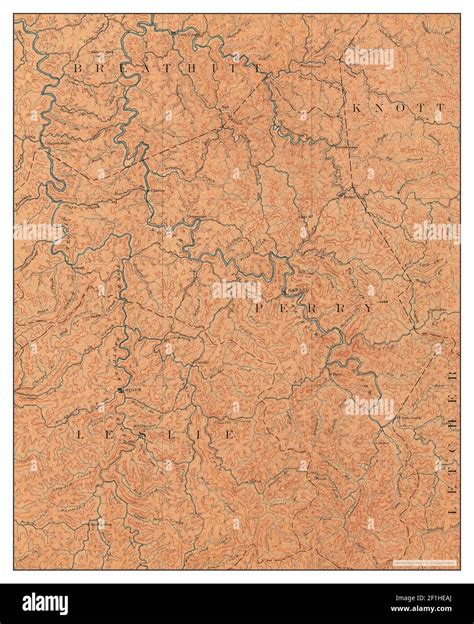 Hazard, Kentucky, map 1891, 1:125000, United States of America by Timeless Maps, data U.S ...