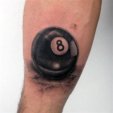 Top 40 Best 8 Ball Tattoo Designs For Men - Billiards Ink Ideas