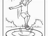 Trampoline Coloring Page Follow The Link Below To This  sketch template