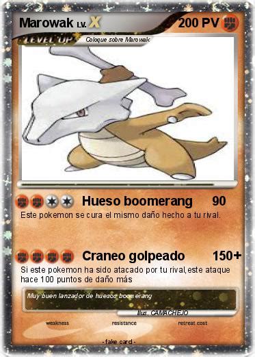 Pokémon Marowak 74 74 - Hueso boomerang - Mi carta pokémon