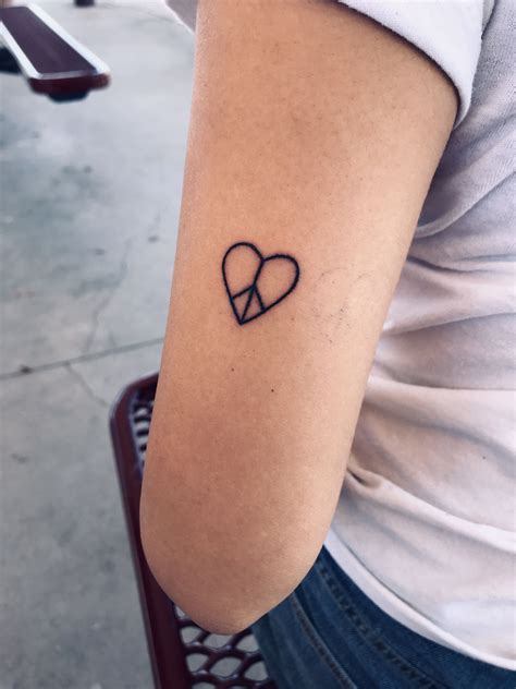 Hidden peace heart tattoo – Artofit