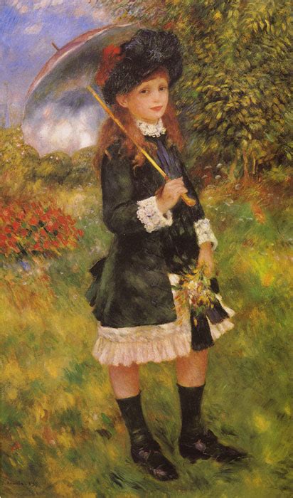 Oil Painting Reproduction of Renoir- Girl with a Parasol,Girl with a ...