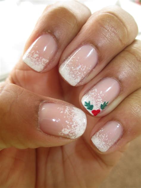 French Tips Nails For Christmas