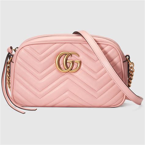 Gucci Pink Marmont Wallet On Chain | semashow.com