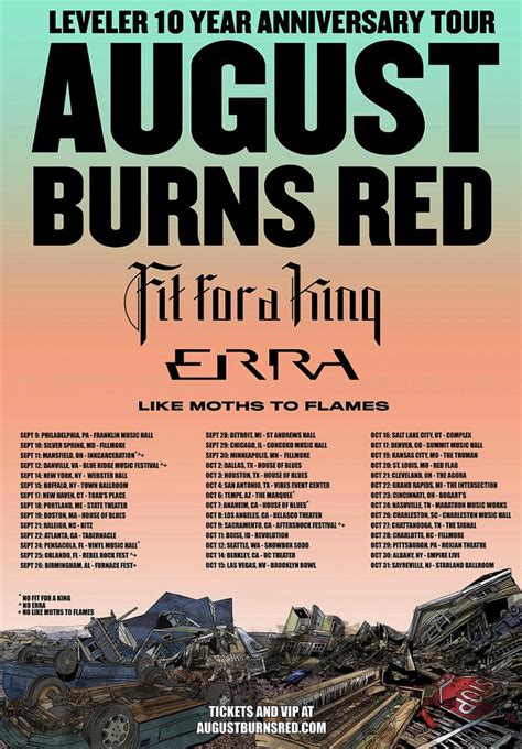 Konzert August Burns Red - 11/10/2021 - Boise - Revolution Concert House & Event Center ...