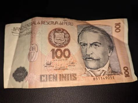 100 PERUVIAN CIEN intis banknote Banco Central de Reserva del Peru 1987 £0.99 - PicClick UK