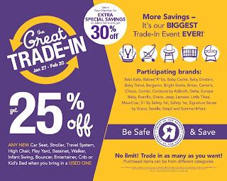 Babies R Us - Trade-In Used Equipment Get 25% Off New Purchase Exp 2/20 ...