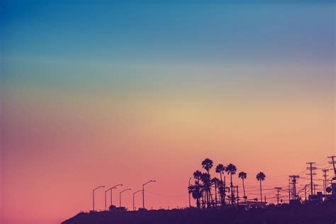 Download Colorful Los Angeles Sunset Wallpaper | Wallpapers.com