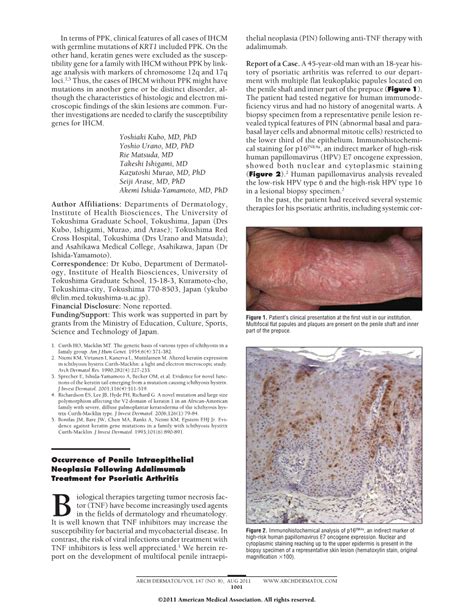 Occurrence of Penile Intraepithelial Neoplasia Following Adalimumab ...