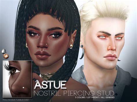 Pralinesims' Astue Nostril Piercing Studs