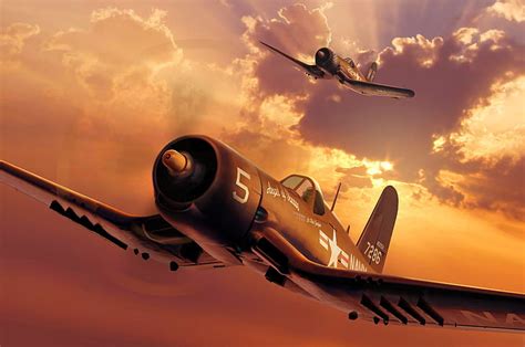 Corsair Plane Wallpaper - pic-flamingo