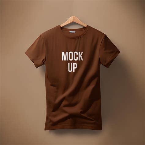 Premium PSD | Psd brown tshirt mockup